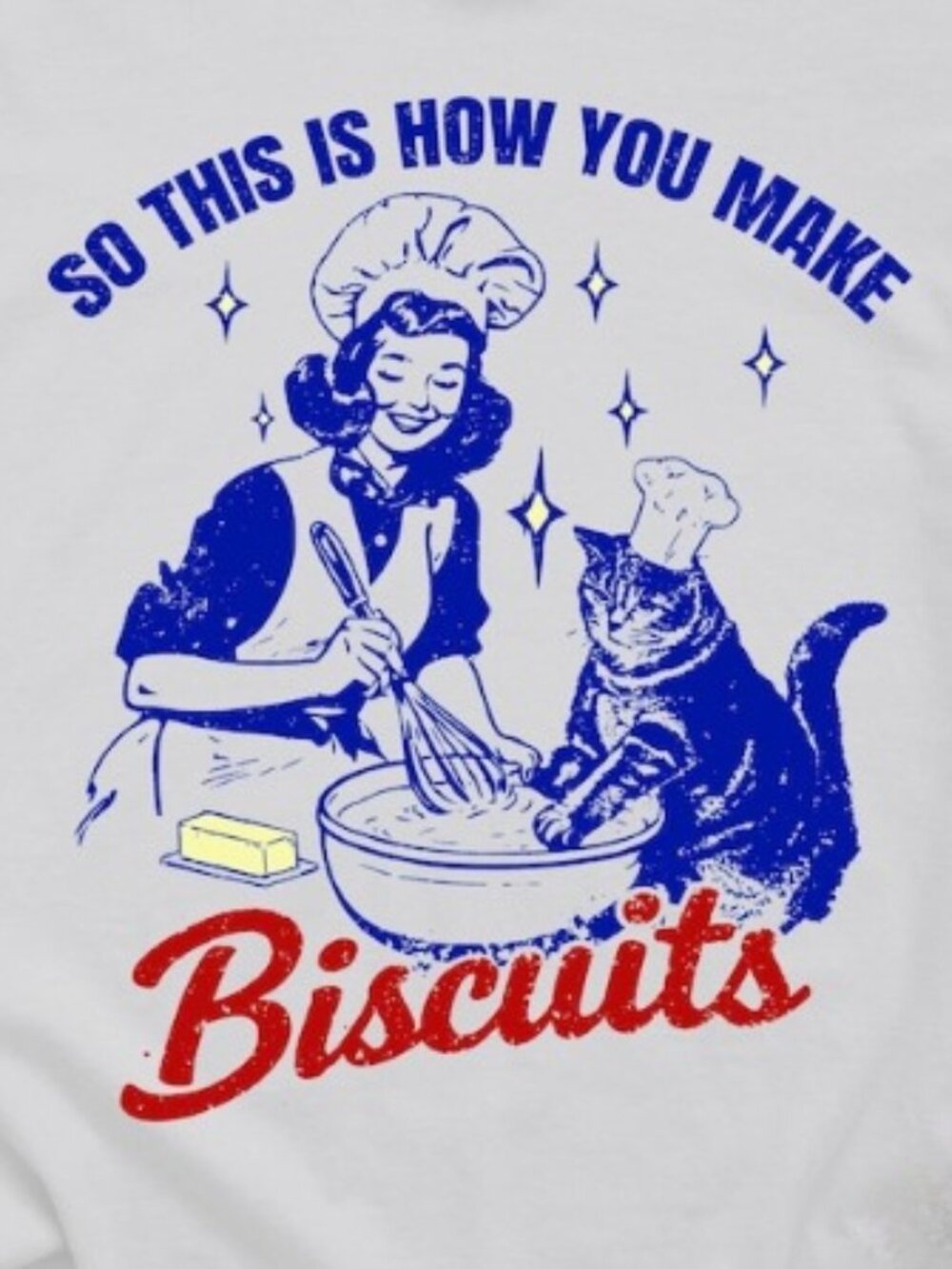 So This Is How You Make Biscuits Shirt, Funny Cat Baking Tee - Picture 2 of 3